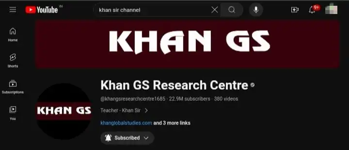 Khan Sir YouTube Channel