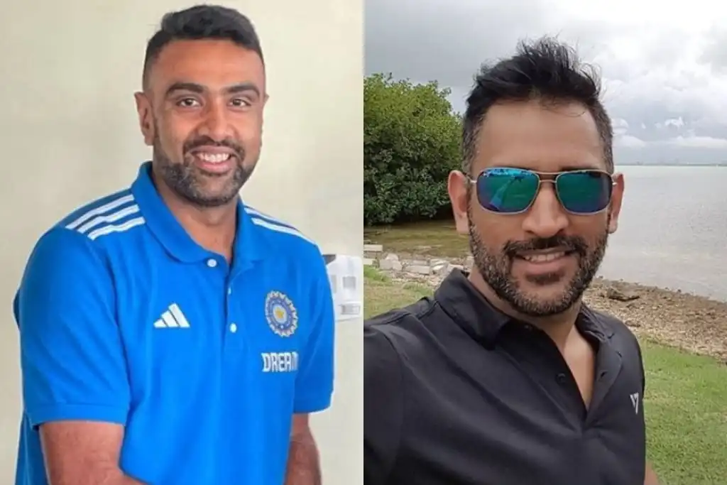 Ravichandran Ashwin and MS Dhoni Photo (credit - Instagram)